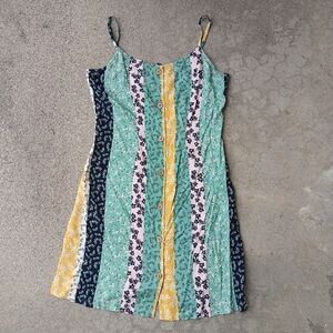 Roxy patchwork mini slip dress